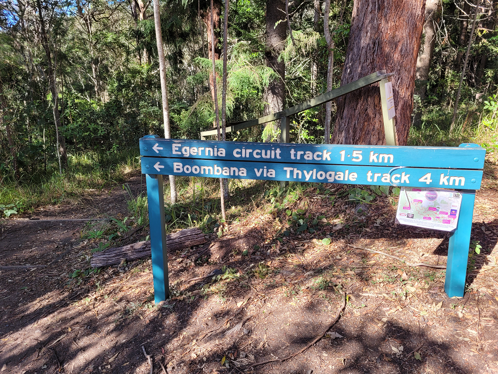 A sign leading into a hiking trail.